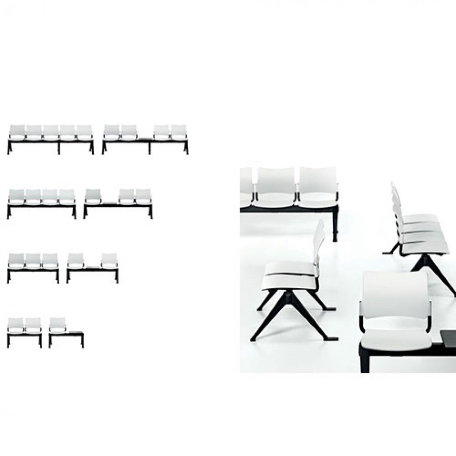 Scaune sala de asteptare Linea Fabbrica, Urban Plastic Bench